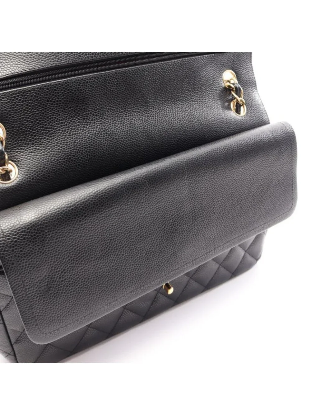 Chanel Shoulder Bag Maxi Quilted 30 Classic Large Double Flap Black Caviar